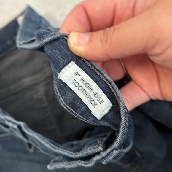 J. Crew Denim 9” high rise toothpick blue jeans size 28 - Picture 7 of 16